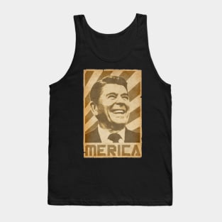 Merica Ronald Reagan Retro Propaganda Tank Top